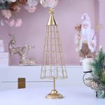 Árbol Decorativo de Mesa con Estilo Dorado