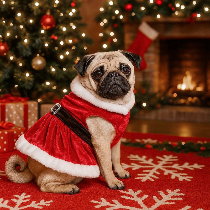 Vestido Navideño para Perro L