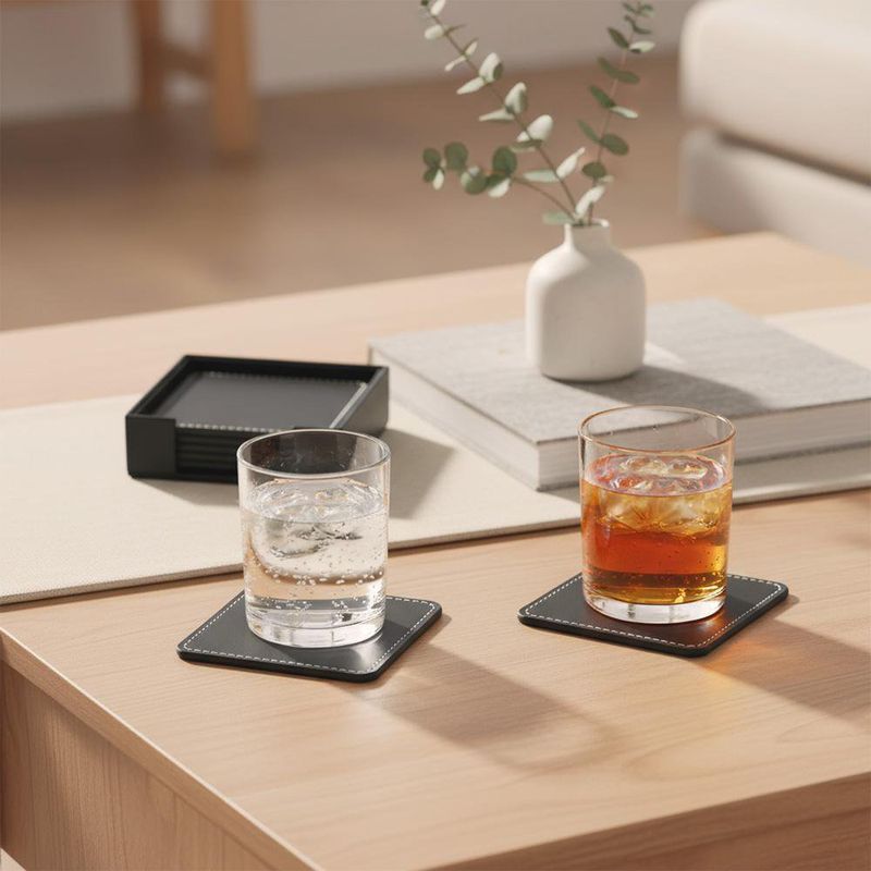 Set de 6 Portavasos Cuadrados