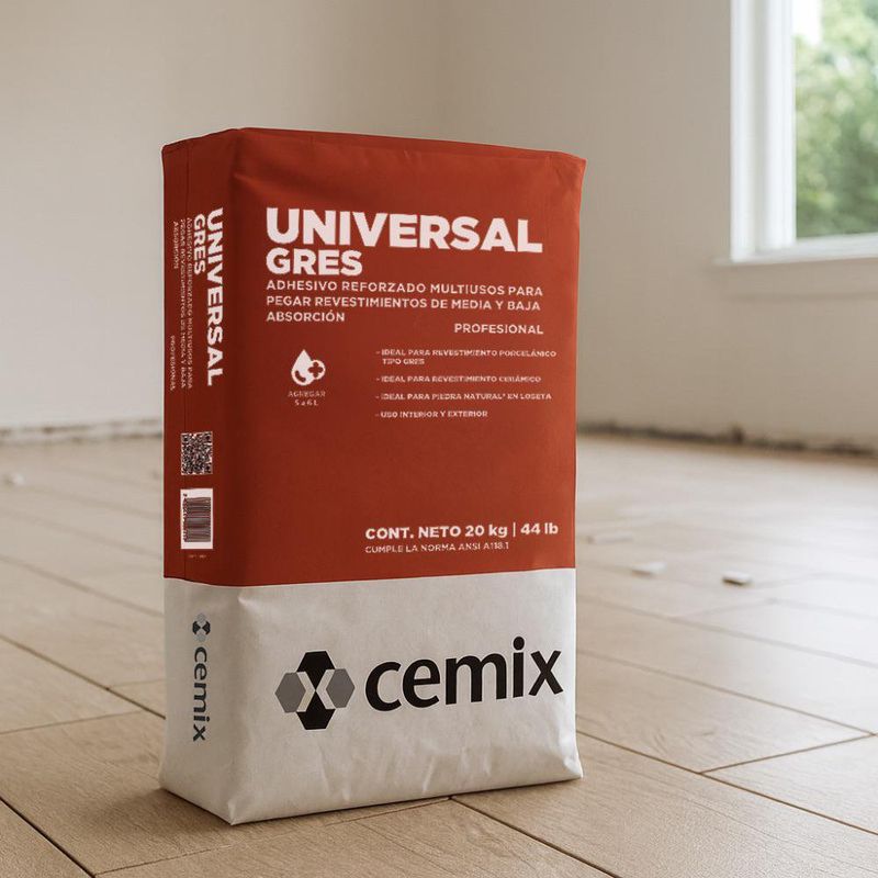 Adhesivo Universal Gres Gris de 20 Kg