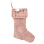 Bota Navideña Decorativa Rosada