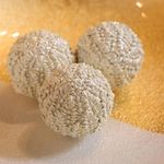 Set de Esferas Decorativas Crema 3 Piezas