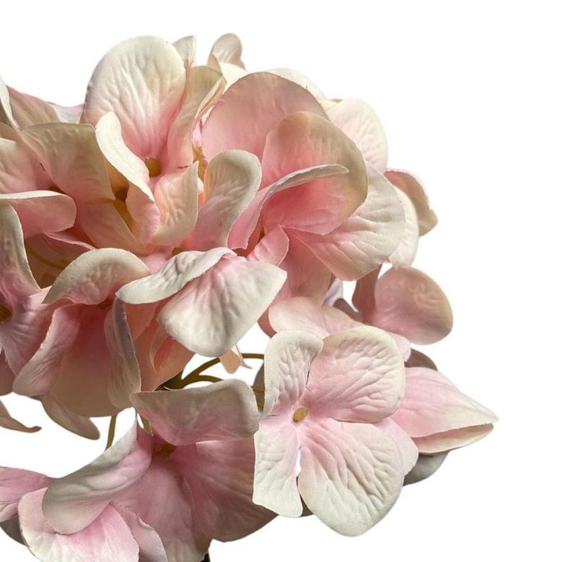Flor Decorativa Hortensia Rosada