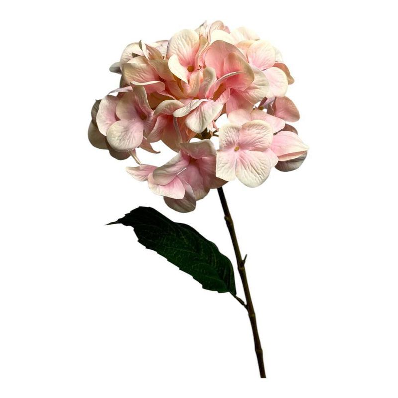 Flor Decorativa Hortensia Rosada