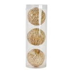 Set de Esferas Decorativas Doradas 3 Piezas