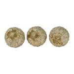 Set de Esferas Decorativas Doradas 3 Piezas