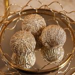 Set de Esferas Decorativas Doradas 3 Piezas