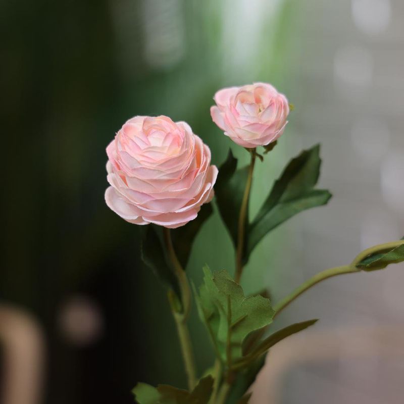 Flor Decorativa Ranúnculo Color Coral