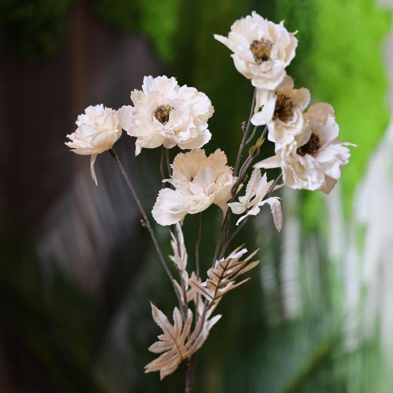 Flor Decorativa Peonía Beige