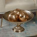 Base Decorativa en Aluminio Dorado