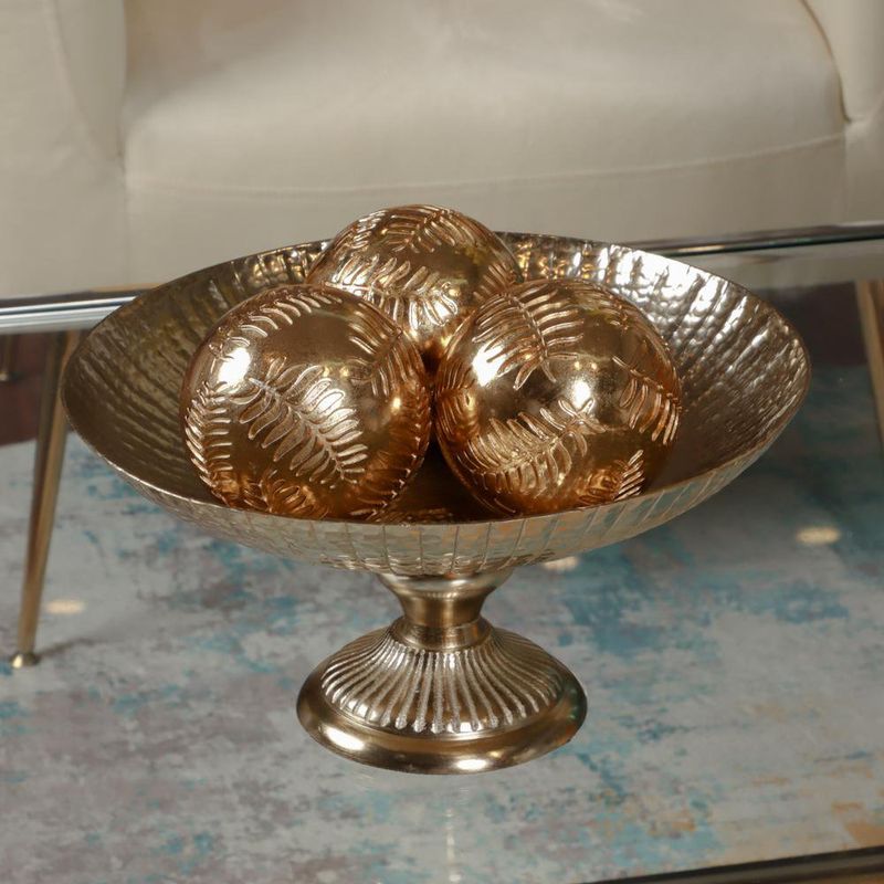 Base Decorativa en Aluminio Dorado