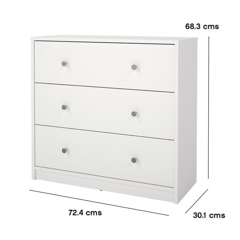 Gavetero Blanco con 3 Compartimientos