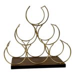 Portabotellas de Vino Dorado para 6 Espacios