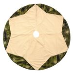 Falda para Árbol de Navidad Verde con Detalles en Crema