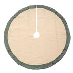 Falda para Árbol de Navidad Verde con Detalles en Beige