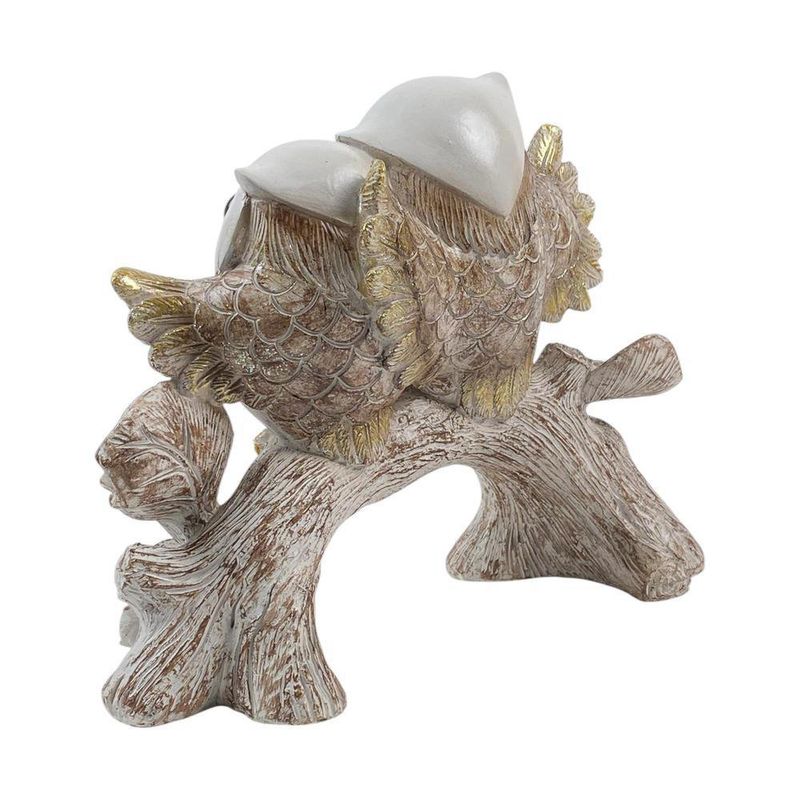 Búhos Blancos Decorativos sobre Rama