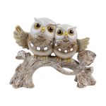 Búhos Blancos Decorativos sobre Rama