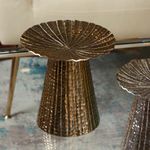 Base Decorativa Alta en Aluminio Dorado