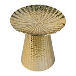 Base Decorativa Alta en Aluminio Dorado