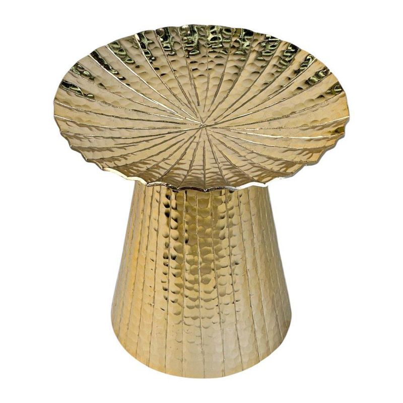 Base Decorativa Alta en Aluminio Dorado