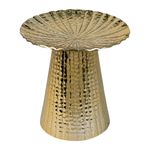 Base Decorativa Alta en Aluminio Dorado