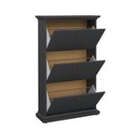 Zapatera Monet con 3 Compartimentos de MDF Color Gris Oscuro