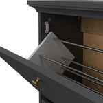 Zapatera Monet con 3 Compartimentos de MDF Color Gris Oscuro