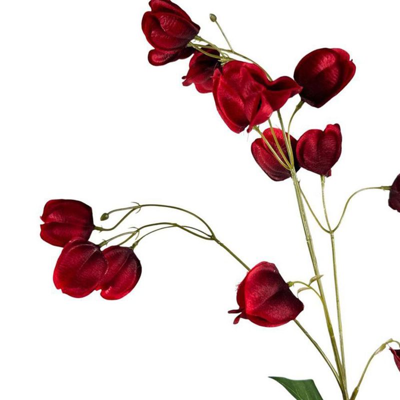 Flor Decorativa Linterna Roja