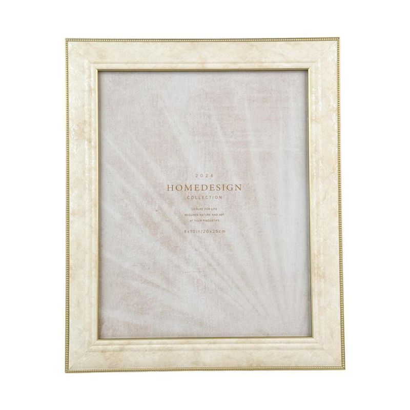 Portarretrato Beige con Orilla Dorada 30 x 25 cm