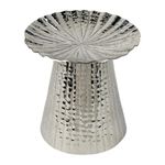 Base Decorativa Alta en Aluminio Plateado