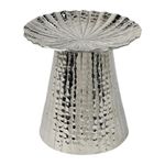 Base Decorativa Alta en Aluminio Plateado