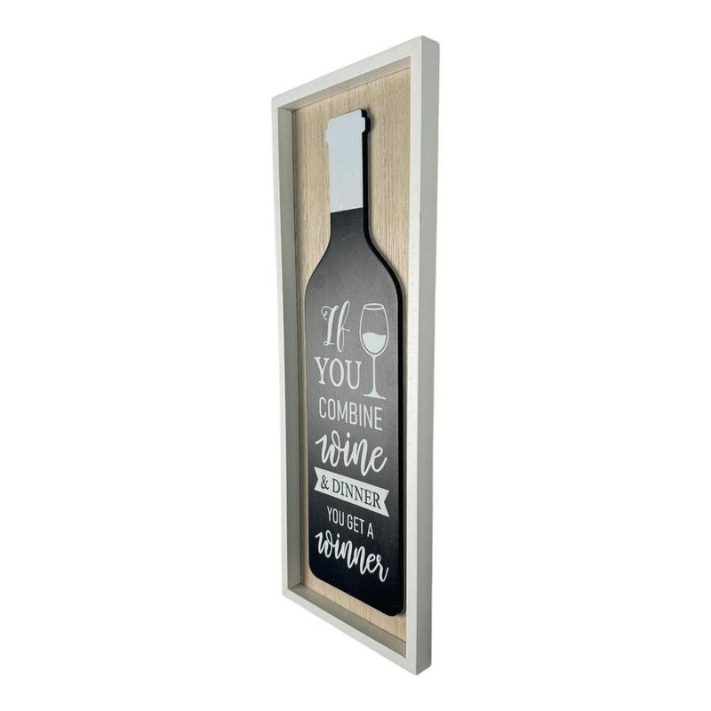 Placa Decorativa Botella de Vino