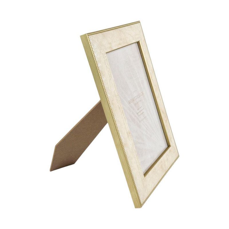 Portarretrato Beige con Orilla Dorada 23 x 17 cm