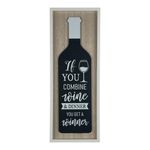 Placa Decorativa Botella de Vino