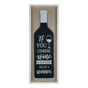 Placa Decorativa Botella de Vino