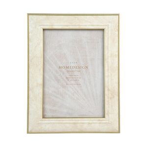 Portarretrato Beige con Orilla Dorada 23 x 17 cm