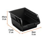 Recipiente Organizador 4.1 Plg Negro