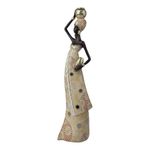 Figura Africana Decorativa con Jarrones