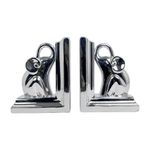 Set de Soportes para Libro con Elefantes Plateados