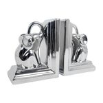 Set de Soportes para Libro con Elefantes Plateados