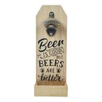 Abrebotellas de Madera con Texto Beers