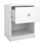 Mesa de Noche con Gaveta Blanco