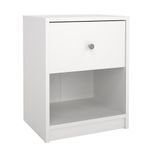 Mesa de Noche con Gaveta Blanco