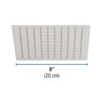 Cabezal de Ducha Plato Cuadrado Satín 8 Plg