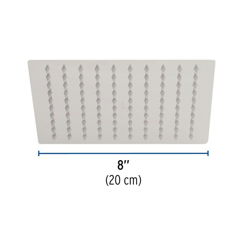 Cabezal de Ducha Plato Cuadrado Satín 8 Plg
