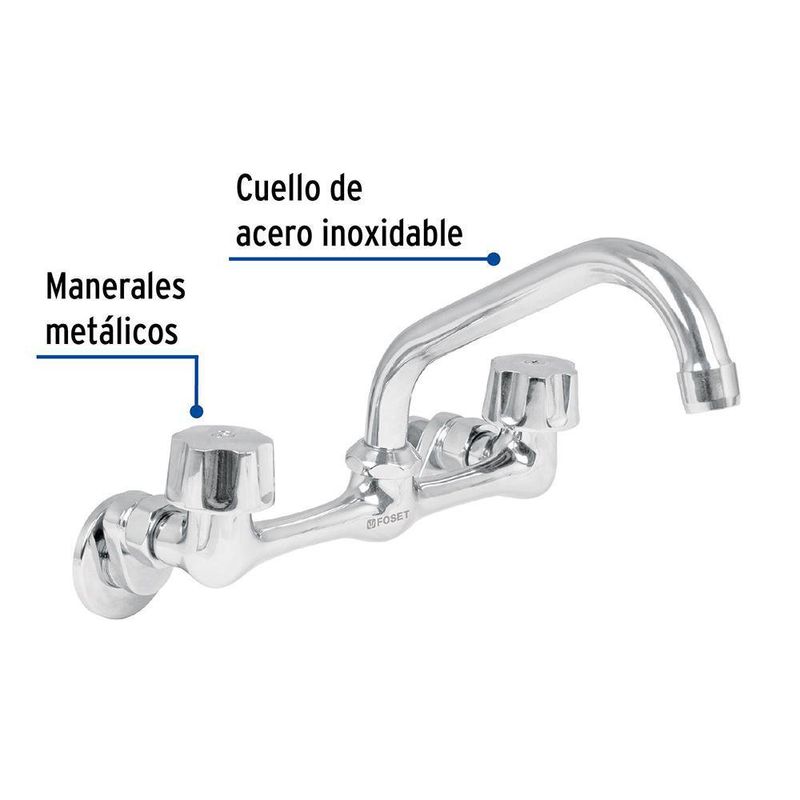 Grifo de Cocina con Conexiones de Pared