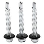 Set de 25 Tornillos Cabeza Hexagonal Punta de Broca de 1/4 Plg