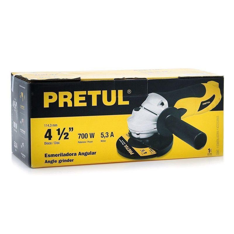 Esmeriladora Angular 4-1/2 Plg de 700W