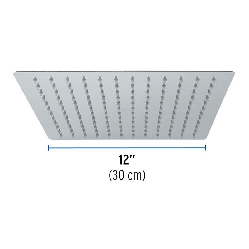 Ducha de Plato sin Brazo de Acero de 12 Plg