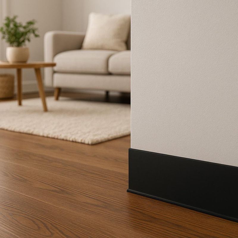 Zócalo Flexible Negro de 3 Plg por 1 M Lineal